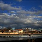 Sonne über der Weser