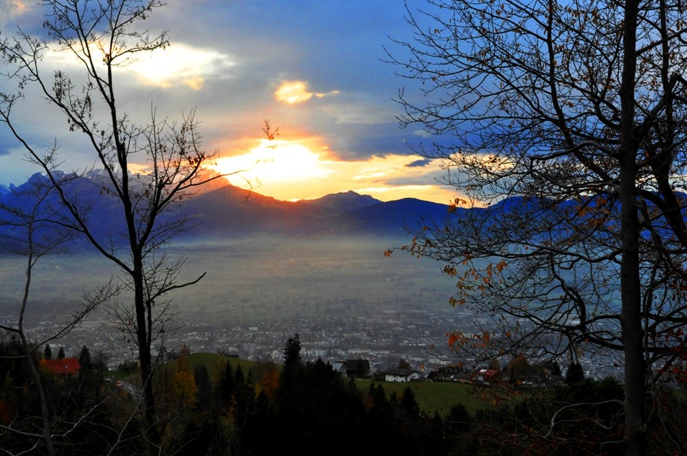 Sonne über Dornbirn