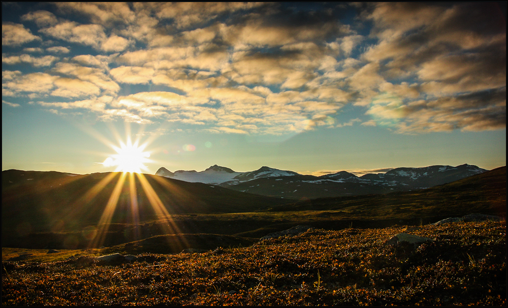 Sonne über Sulitjelma..