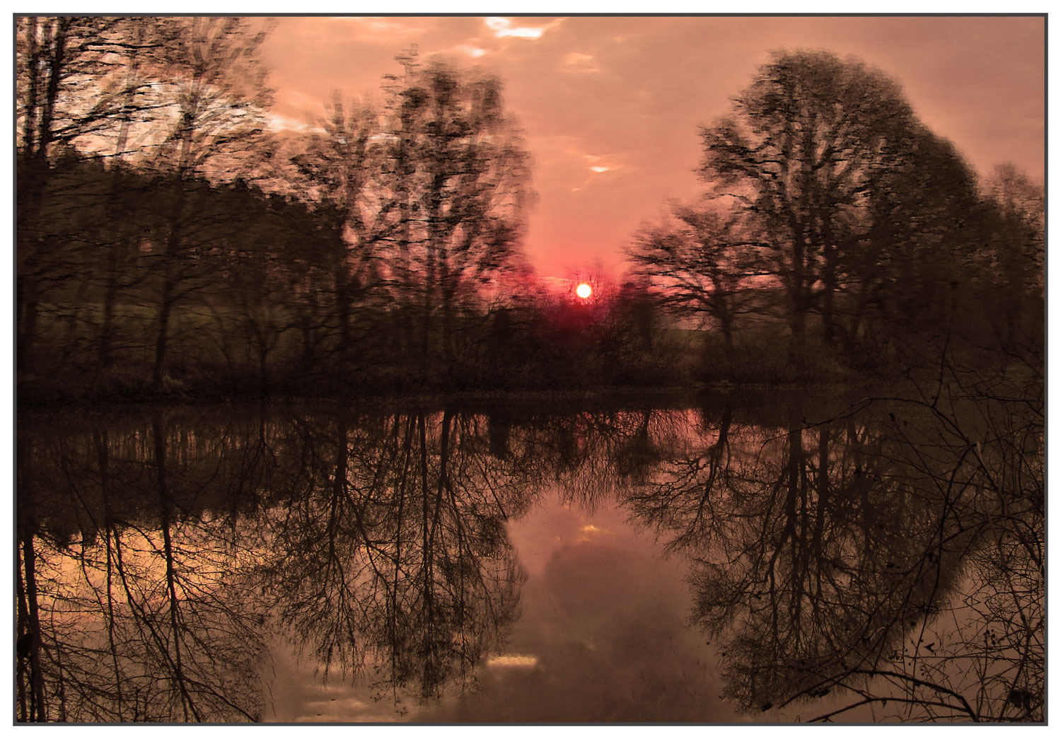 Sonne über Teich