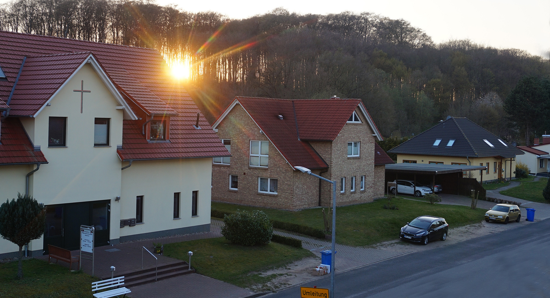 Sonne überden Dächern 