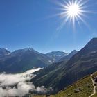 Sonne übere SaasFee und viel Arbeit wenigstens die ...