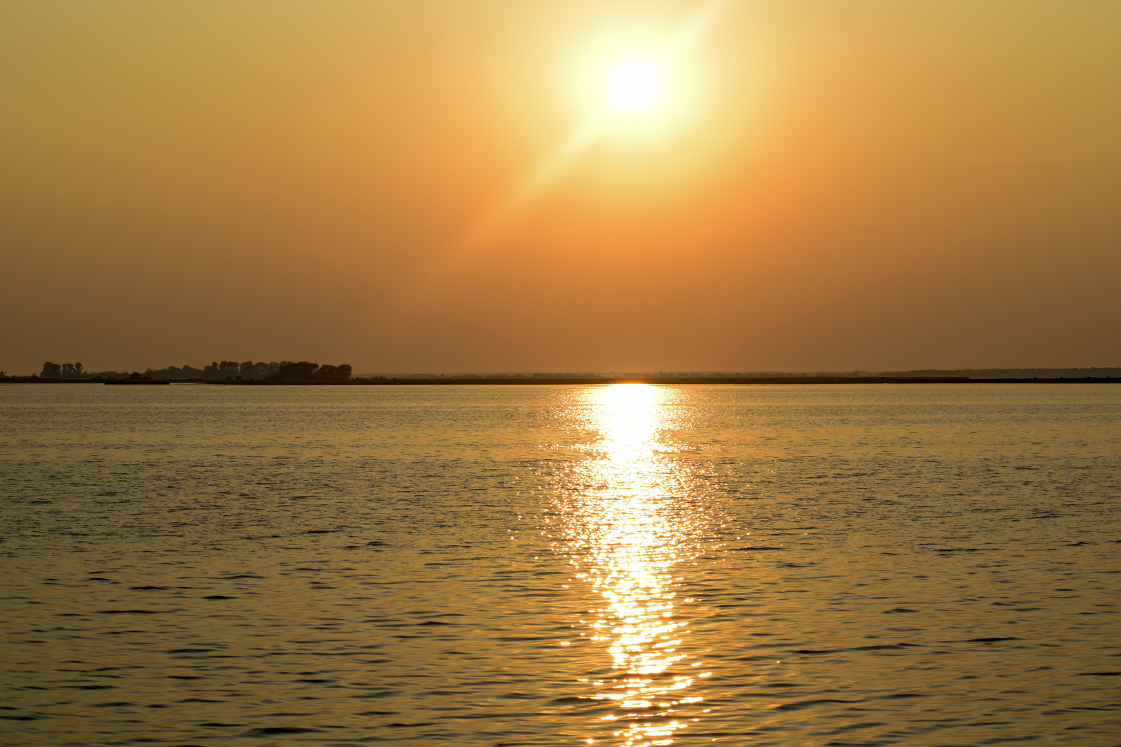 Sonne überm Bodden