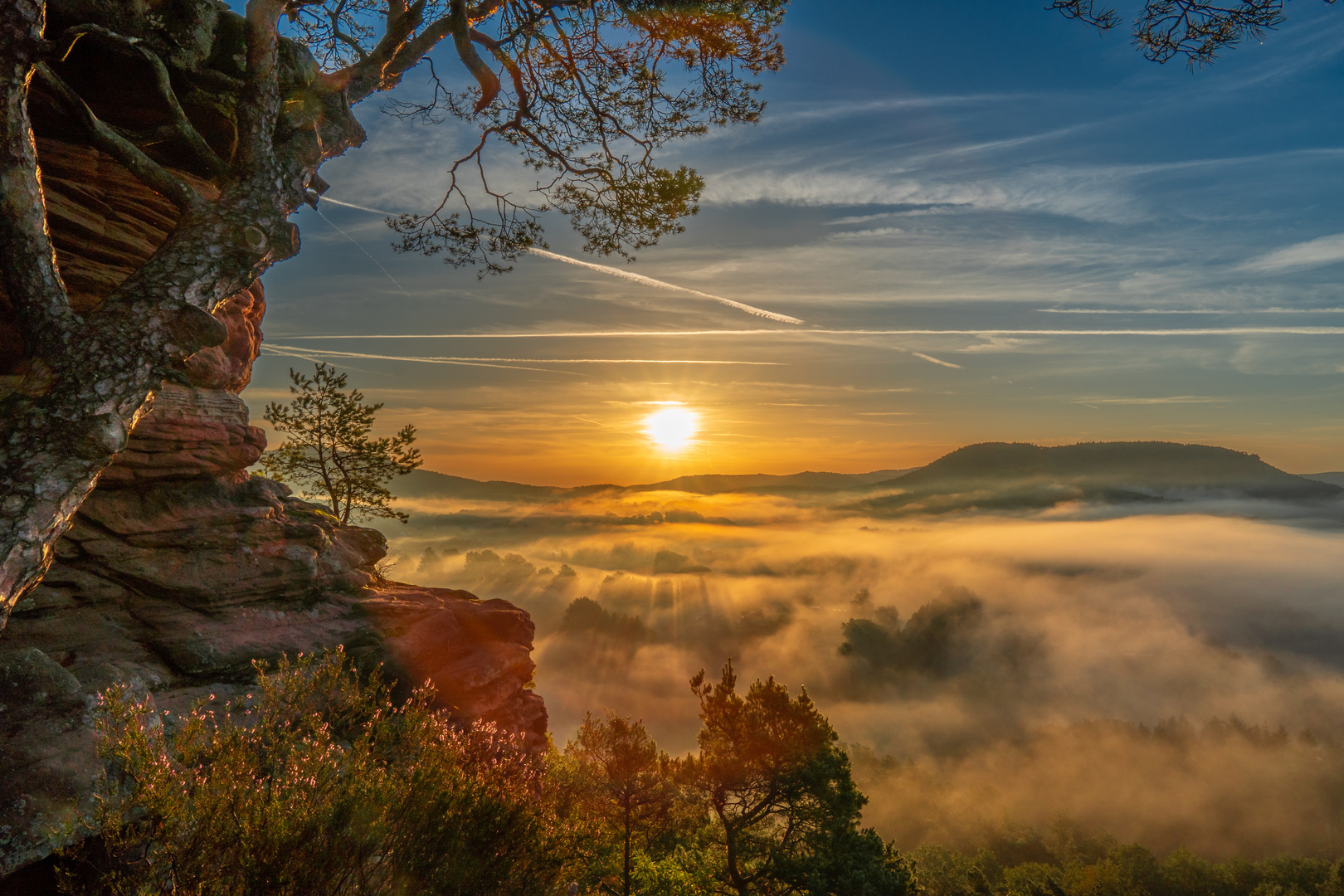 Sonne und Nebel am Sprinzel