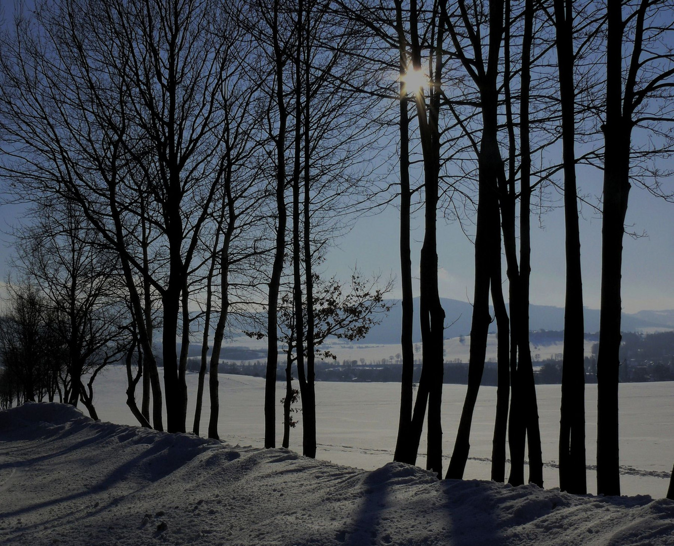 Sonne und Schnee