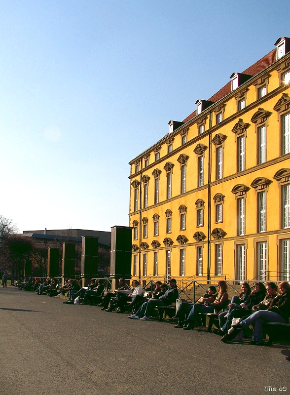 Sonne!!!!! ... Und wie die Hühner auf der Stange ...