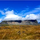 Sonne und Wolken am Vestrahorn ...