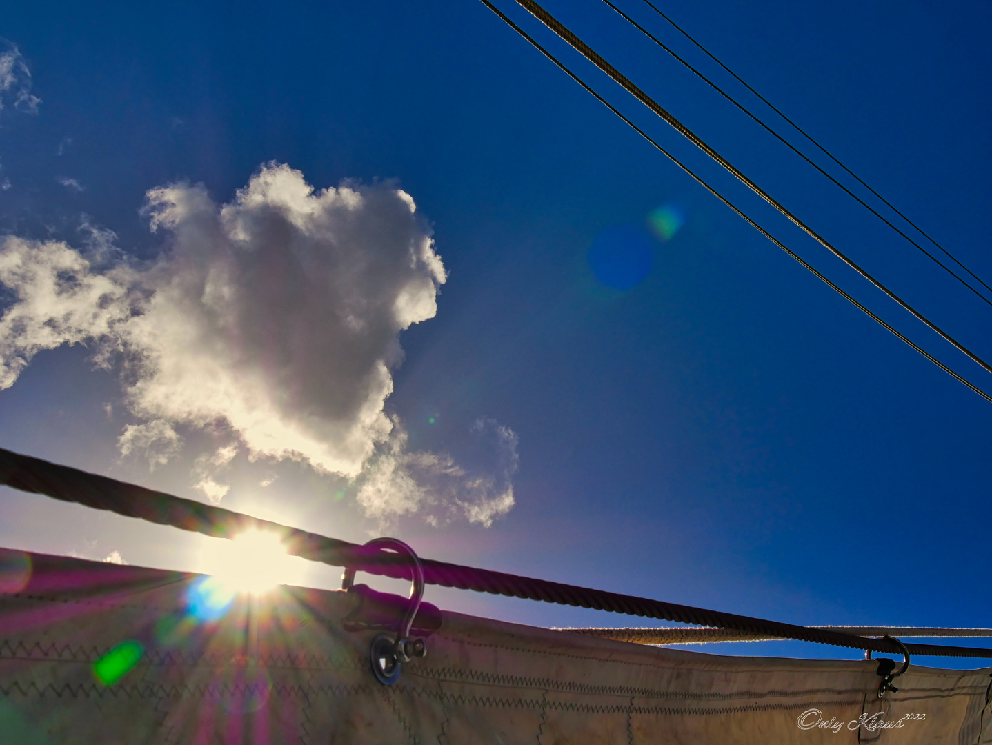 Sonne und Wolken am Vorstag