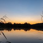 Sonne Untergangsstimmung am Aileswasensee