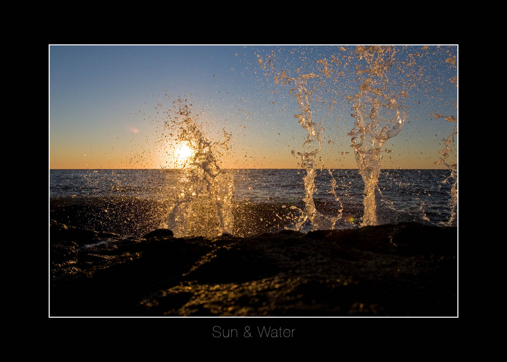 Sonne, Wasser, Wind und Wellen