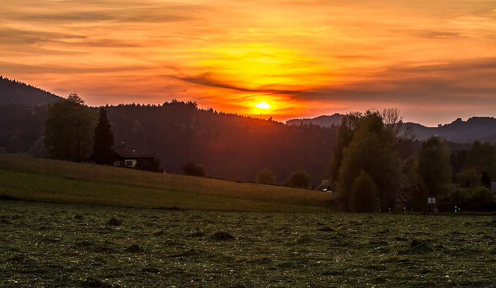 "Sonnen Abschied im Bayrischen Wald"