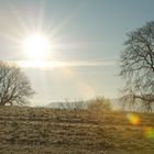 Sonnen Aufgang im Winter