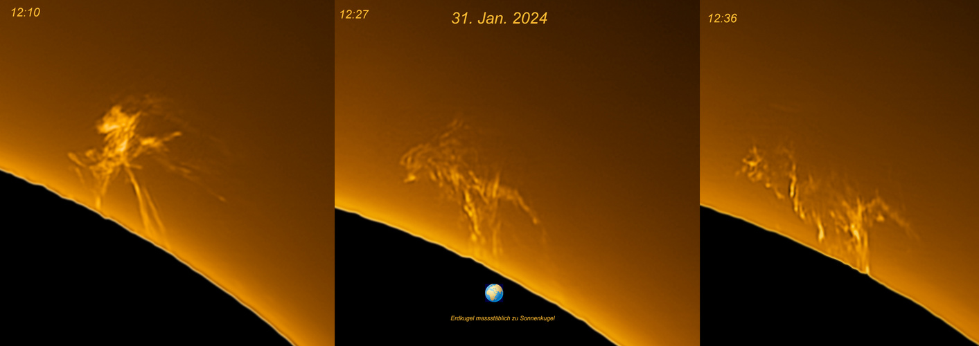 Sonnen - Protuberanz vom 31. Jan. 2024