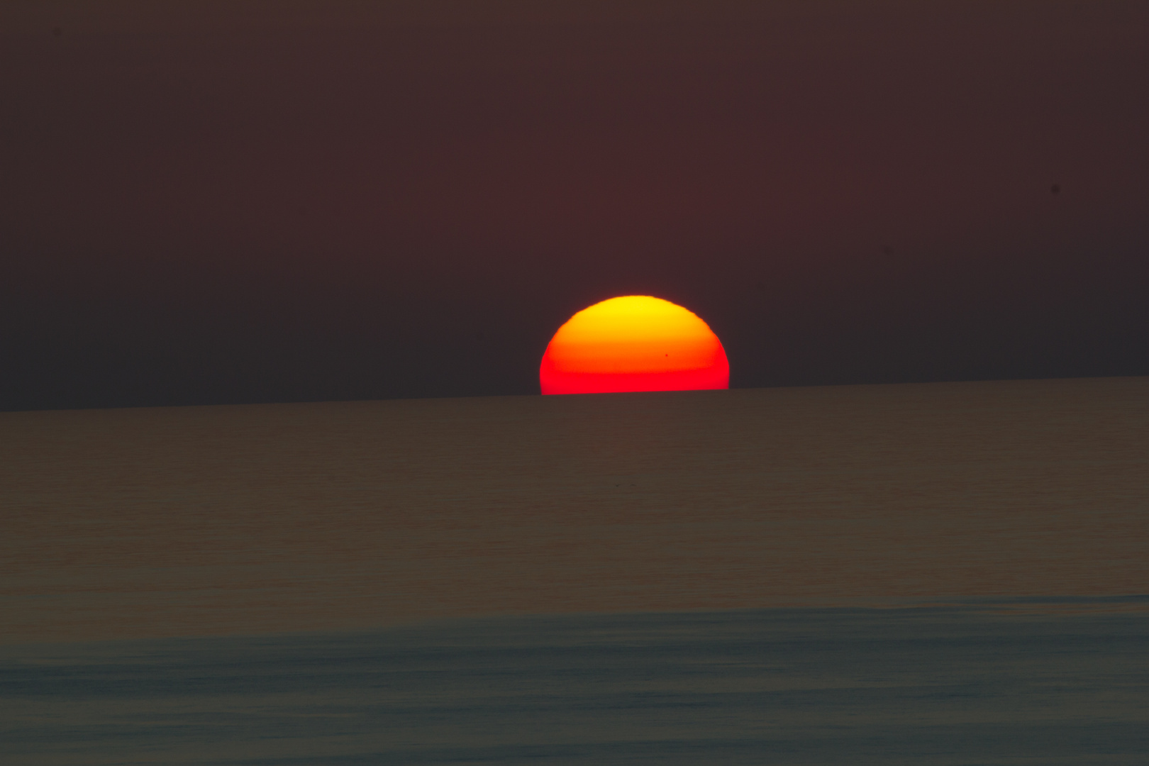 Sonnen- Untergang 4 am Mittelmeer März 2012