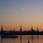 Sonnen Untergang an der Alster