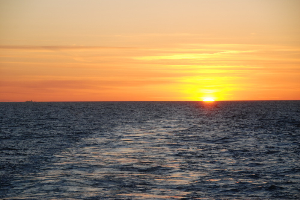 Sonnen untergang auf der Ostsee