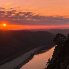 sonnen untergang Bastei Elbe