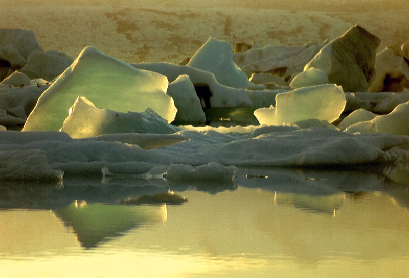 Sonnen untergang by Jokulsarlon im Island