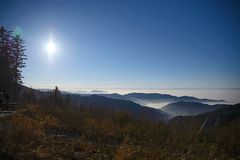 Sonnen Untergang im Schwarzwald.