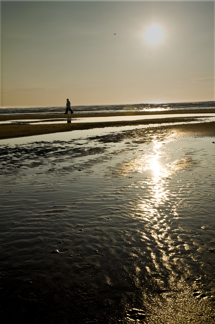 Sonnen Untergang in Egmond