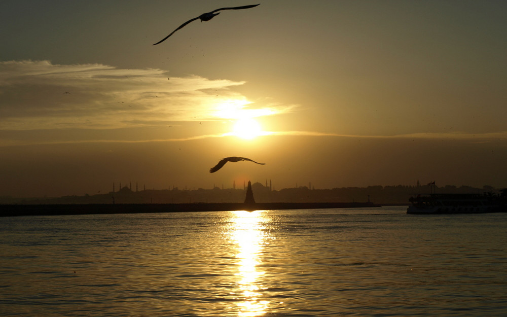 Sonnen Untergang in Istanbul