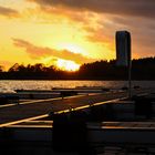 Sonnen Untergang Stausee Losheim