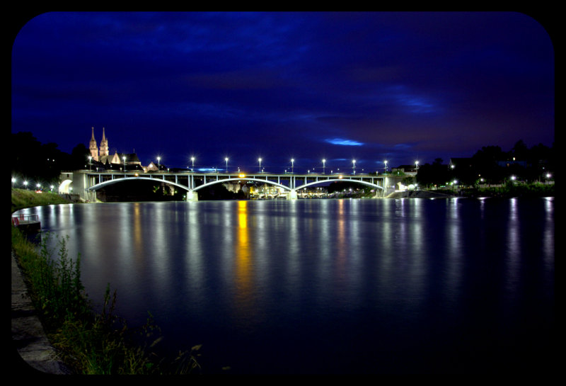 sonnen untergang / Wettsteinbrücke