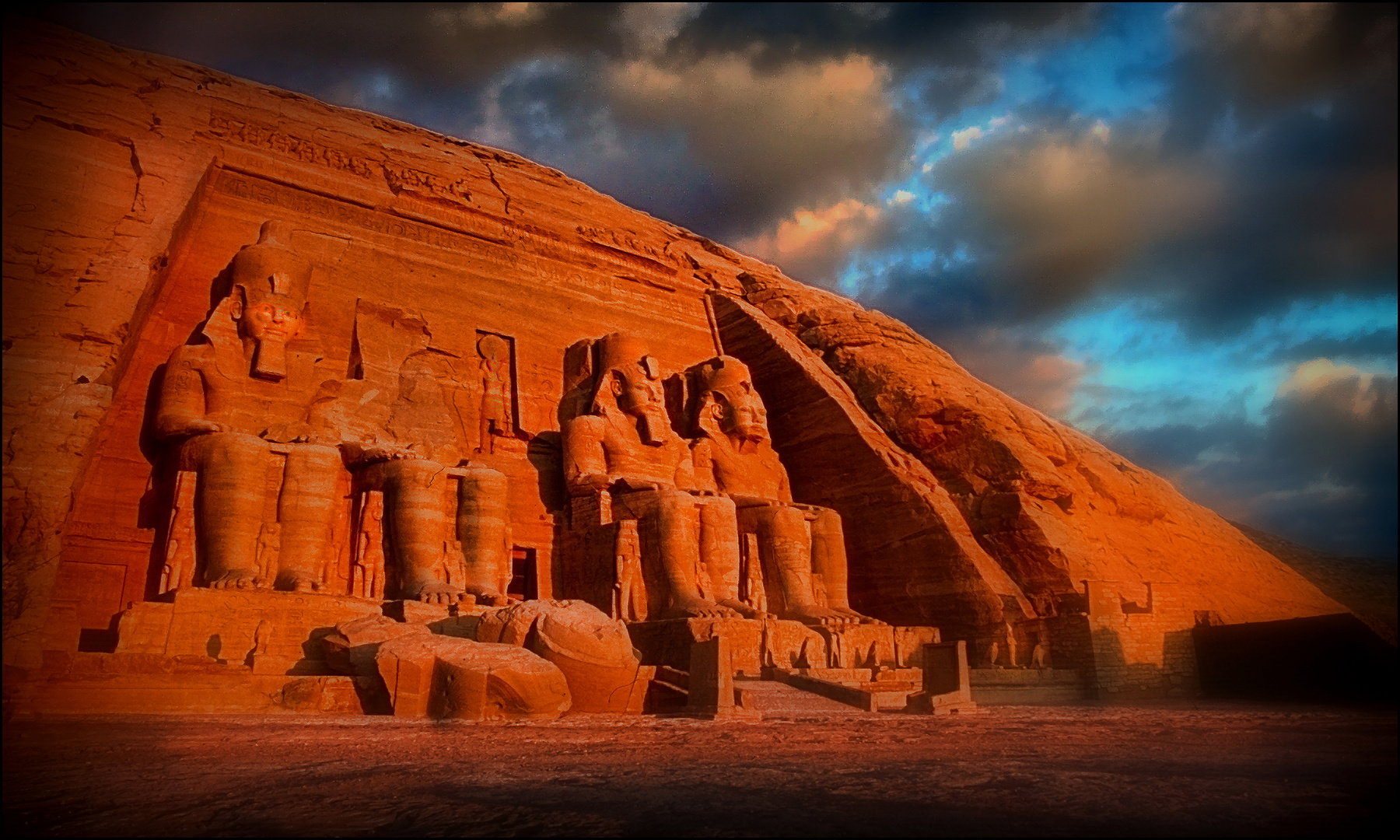 Sonnenaufgang  Abu Simbel