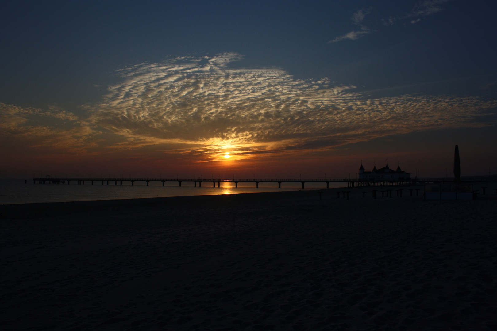 Sonnenaufgang Ahlbecker Seebrücke