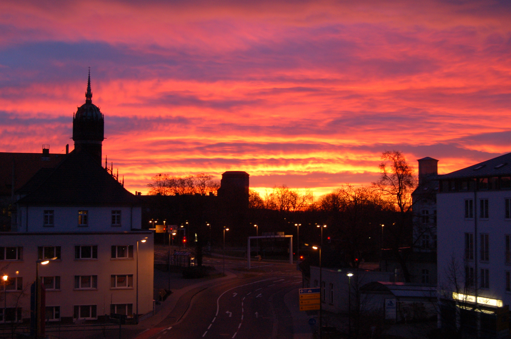 Sonnenaufgang am 1.1.2013 von meinem Balkon...