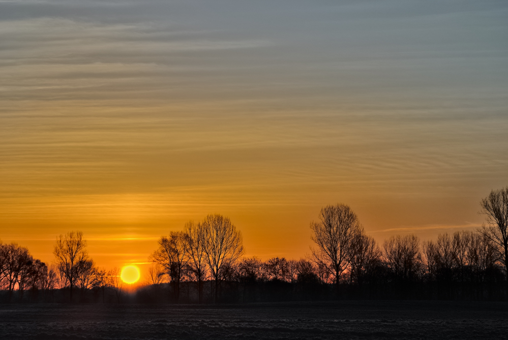 Sonnenaufgang am 15. April