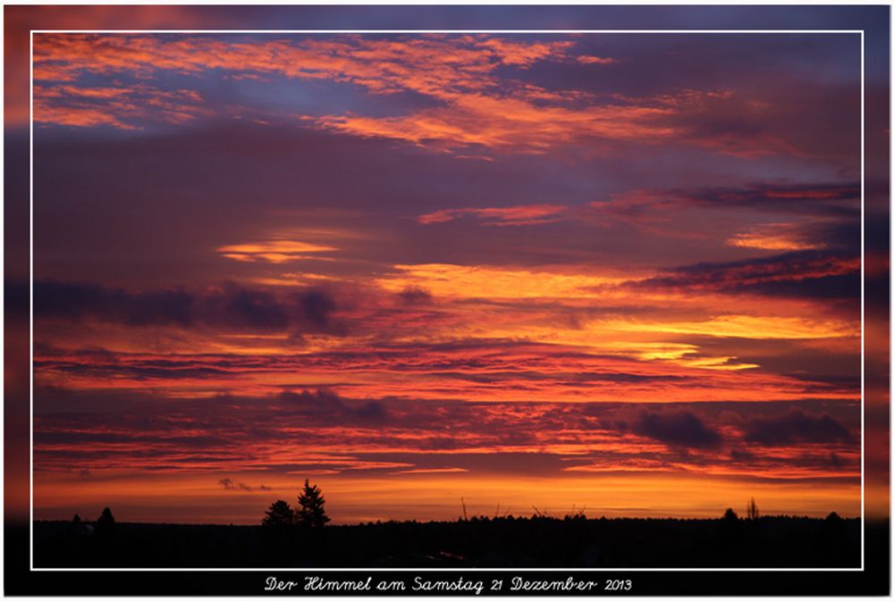 Sonnenaufgang am 21 Dezember 2013