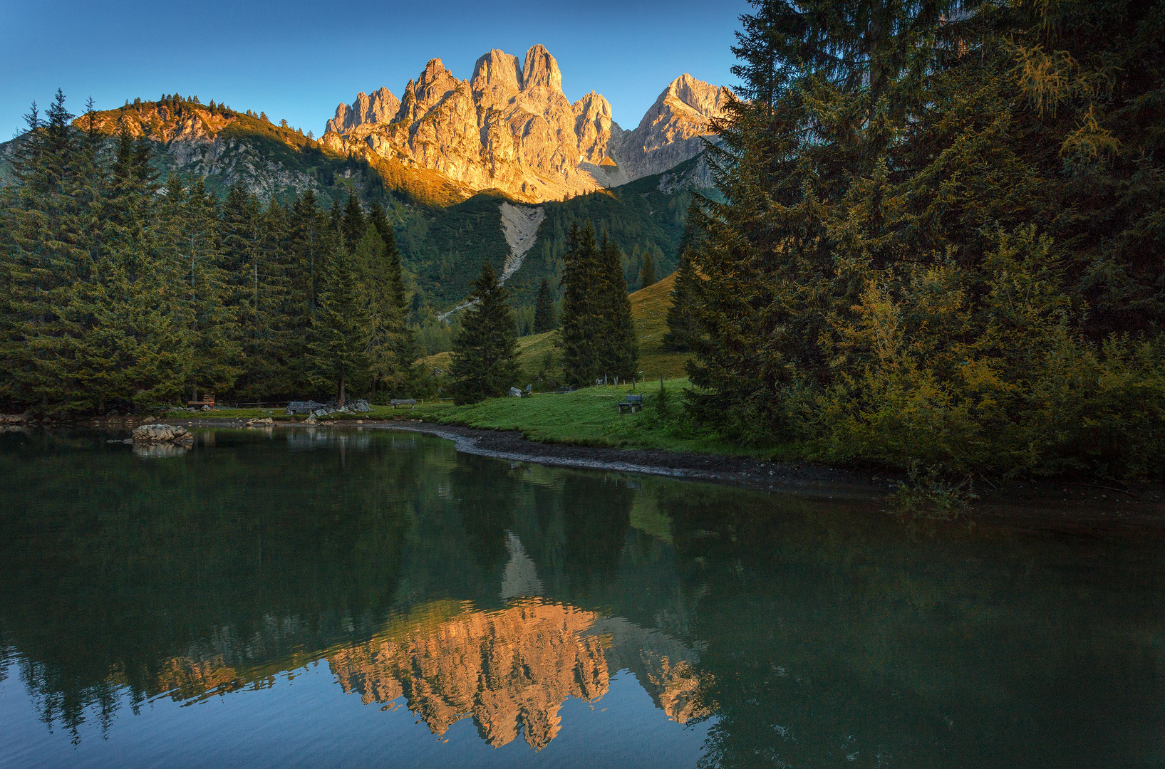 Sonnenaufgang am Almsee