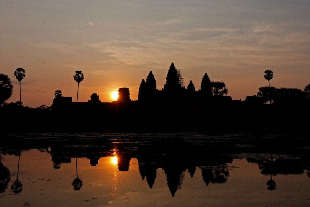 Sonnenaufgang am Angkor Wat