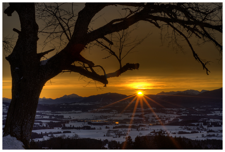 Sonnenaufgang am Auerberg