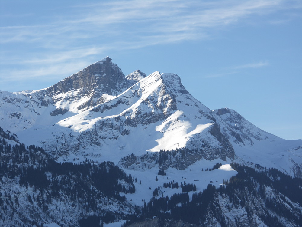 Sonnenaufgang am Axalp und Schwarzhorn