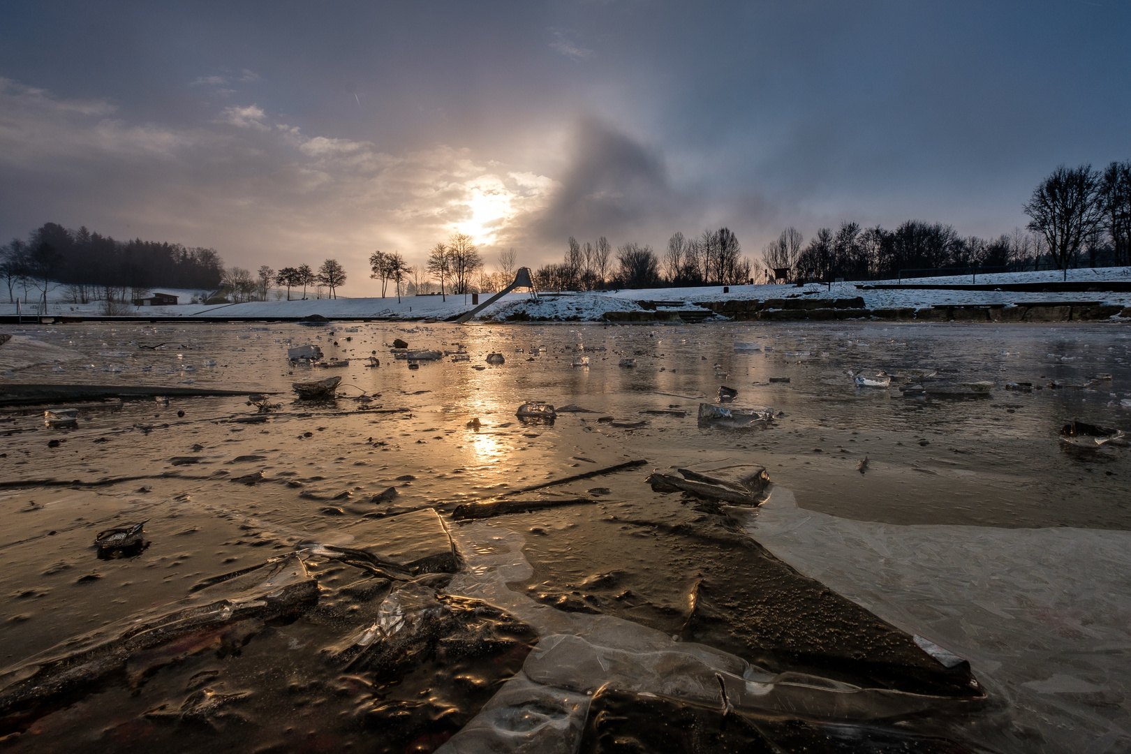 Sonnenaufgang am Badesee Foto &amp; Bild deutschland, europe, baden