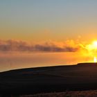 Sonnenaufgang am Bärwaldersee bei Nebel