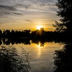 Sonnenaufgang am Baggersee