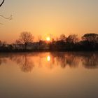 Sonnenaufgang am Baggersee