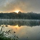 Sonnenaufgang am Baggersee