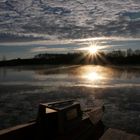 Sonnenaufgang am Baggersee 