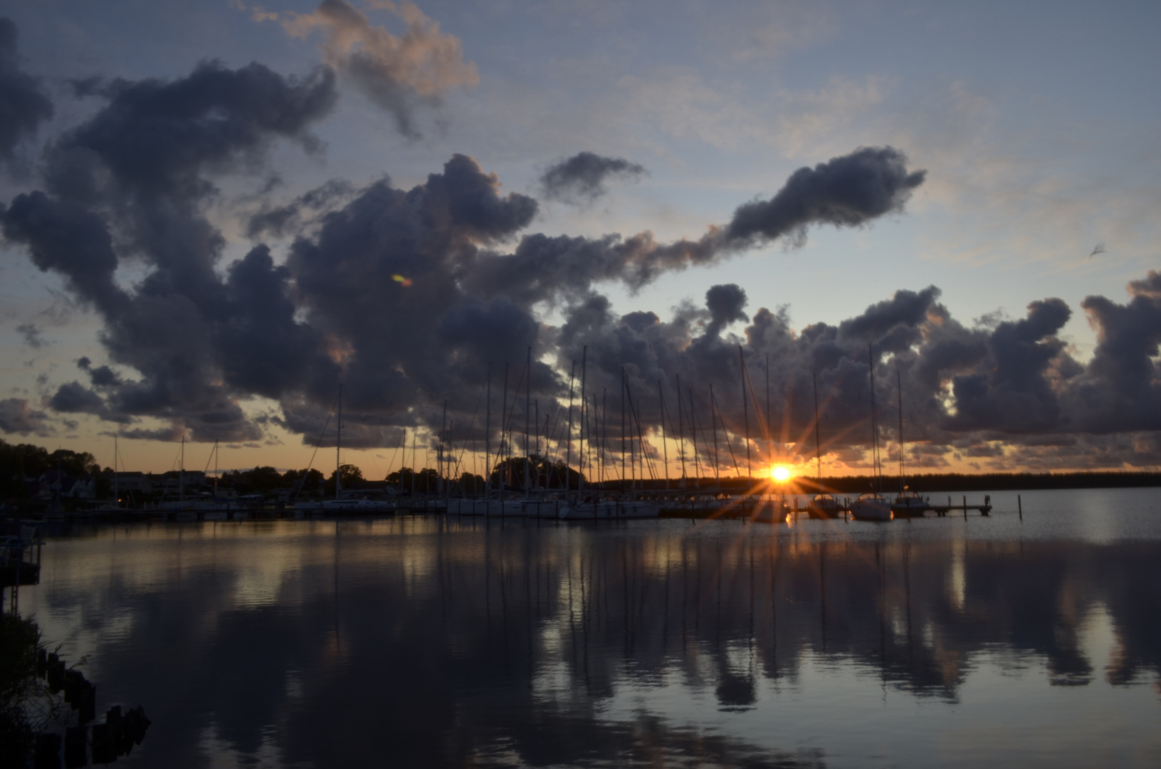 Sonnenaufgang am Bodden