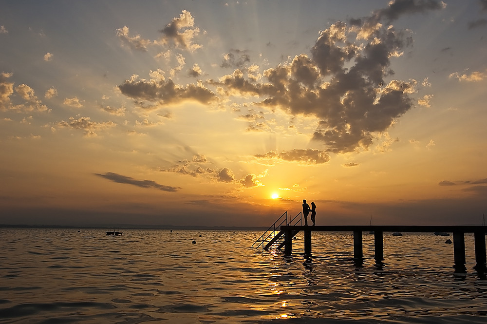 Sonnenaufgang am Bodensee (Schweiz)