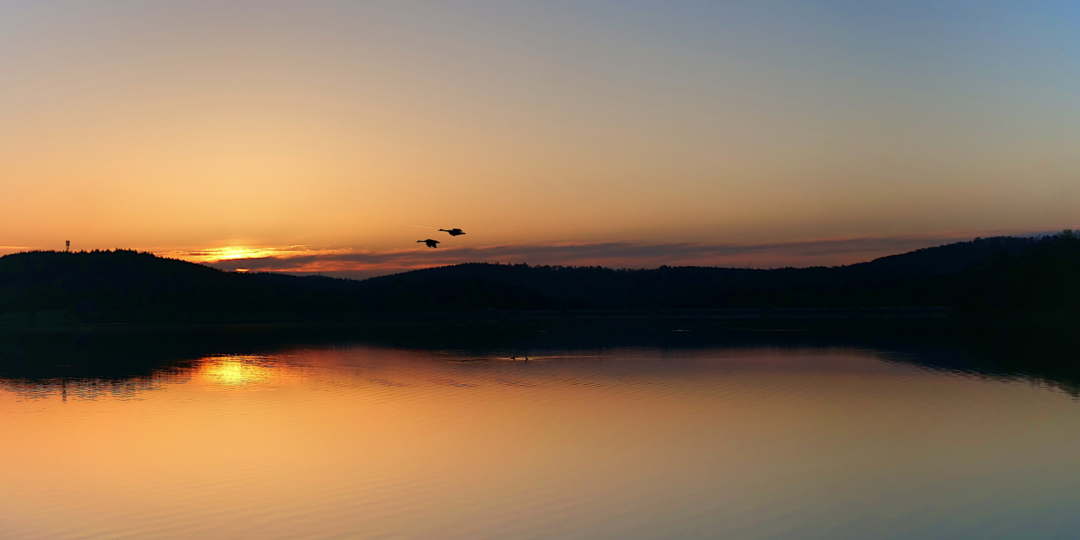 Sonnenaufgang am Bostalsee