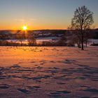 Sonnenaufgang am Breitenstein (Albtrauf), -16°C