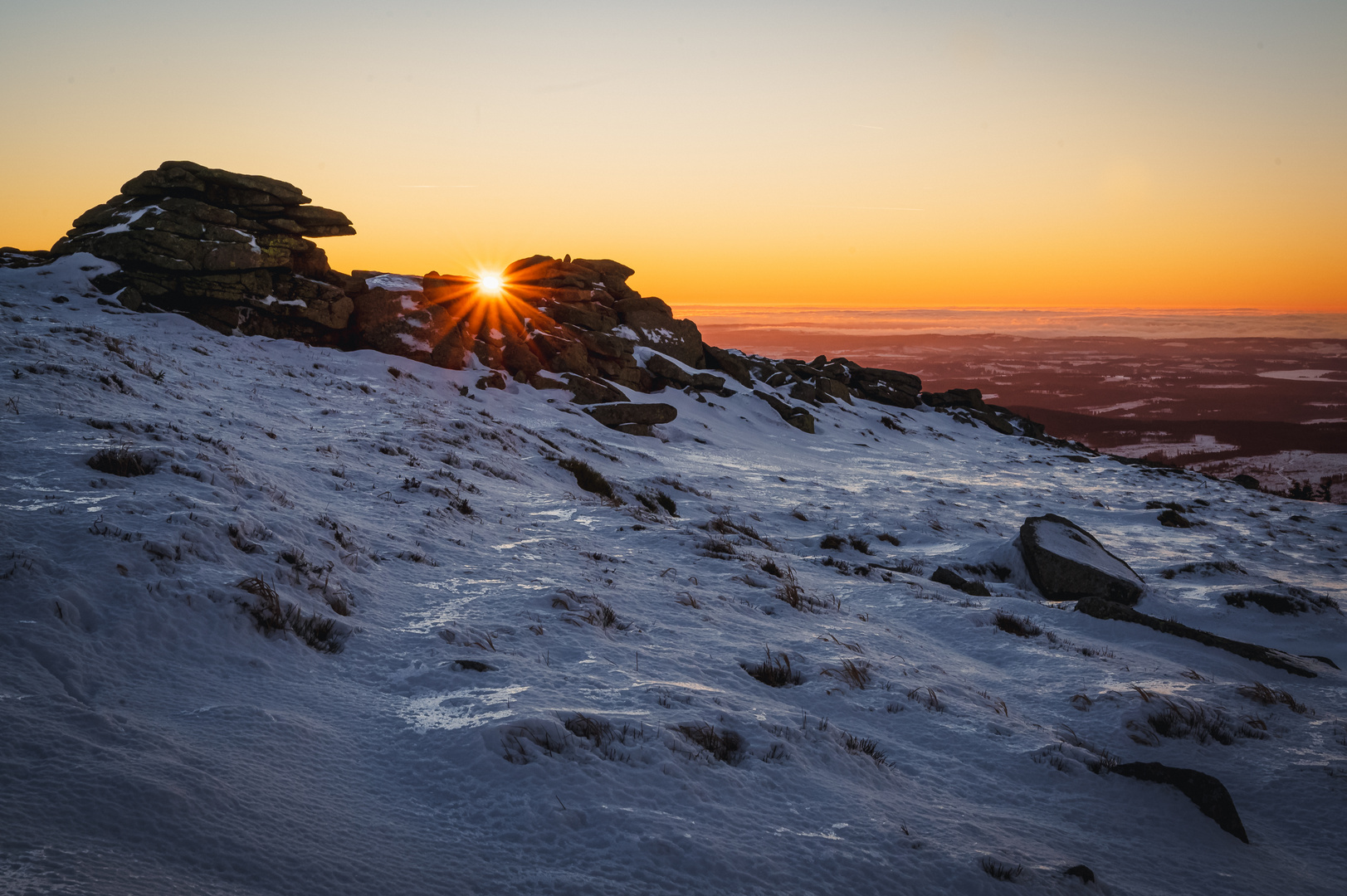 Sonnenaufgang am Brocken