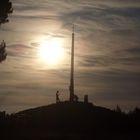 Sonnenaufgang am Cruz de Ferro, Espania