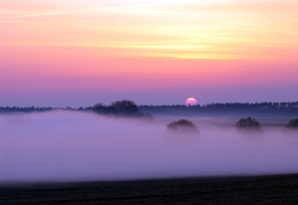 Sonnenaufgang am Cumbacher Teich