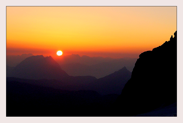 Sonnenaufgang am Dachstein - Detail